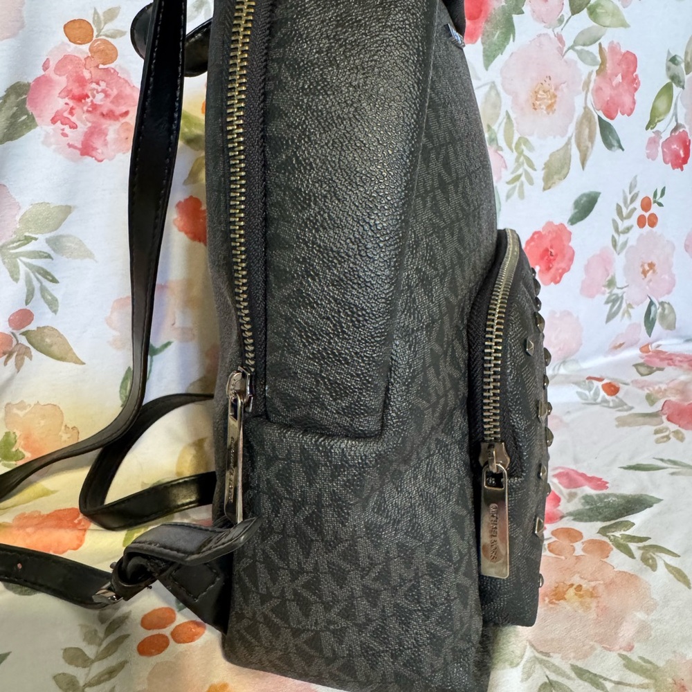 ✨ Michael Kors Studded Mini Backpack – Black MK Logo – Read Description ✨ - Picture 4 of 10